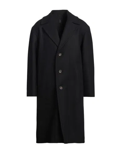 Hevo Hevò Man Coat Midnight Blue Size 40 Virgin Wool, Polyamide