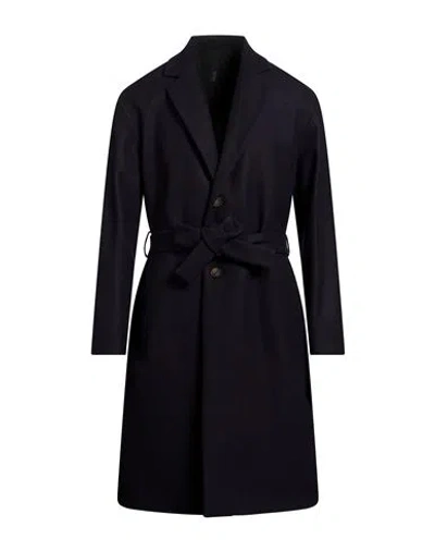 Hevo Hevò Man Coat Midnight Blue Size 40 Virgin Wool, Polyamide