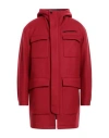 Hevo Hevò Man Coat Red Size 38 Virgin Wool, Polyamide In Red