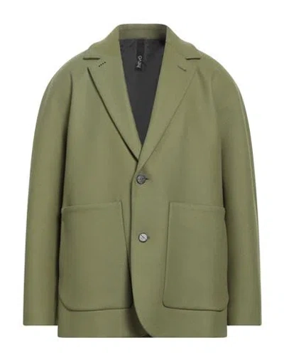 Hevo Hevò Man Coat Sage Green Size 40 Virgin Wool, Polyamide