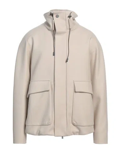 Hevo Hevò Man Jacket Beige Size 40 Pure Virgin Wool Iws, Polyamide