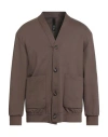 Hevo Hevò Man Jacket Brown Size 40 Cotton, Polyamide, Elastic Fibres In Brown