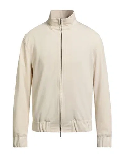 Hevo Hevò Man Jacket Cream Size 42 Cotton, Polyamide, Elastane In Neutral