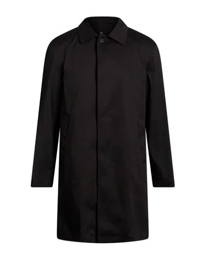 Hevo Hevò Man Overcoat & Trench Coat Black Size 38 Cotton, Nylon, Elastane