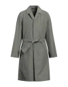 Hevo Hevò Man Overcoat & Trench Coat Sage Green Size 44 Polyester, Cotton In Sage Green