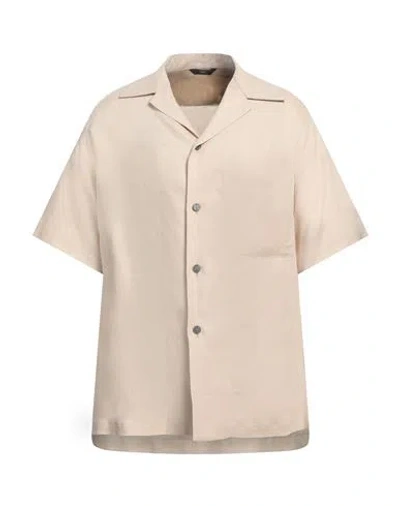 Hevo Hevò Man Shirt Beige Size 42 Linen