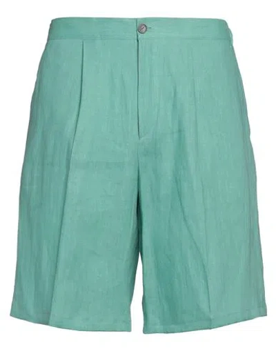 Hevo Hevò Man Shorts & Bermuda Shorts Green Size Xl Linen
