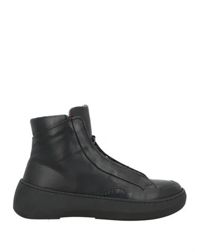 HEVO HEVÒ MAN SNEAKERS BLACK SIZE 8 LEATHER