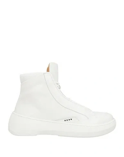 HEVO HEVÒ MAN SNEAKERS OFF WHITE SIZE 9 LEATHER