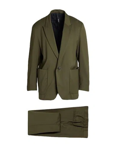 Hevo Hevò Man Suit Military Green Size 40 Virgin Wool, Polyester, Elastane