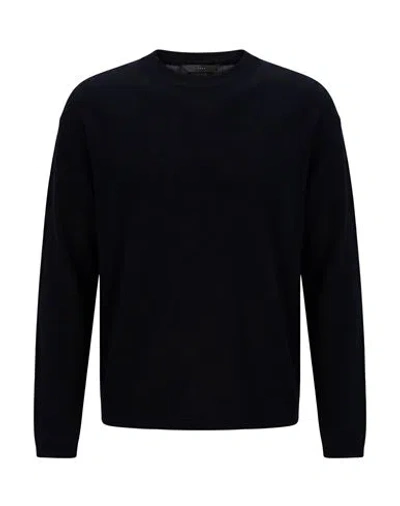 Hevo Hevò Man Sweater Navy Size Xxl Virgin Wool, Acrylic In Black
