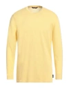 Hevo Hevò Man Sweater Yellow Size L Linen, Cotton In Yellow