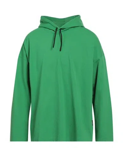 Hevo Hevò Man Sweatshirt Green Size M Cotton, Polyamide, Elastic Fibres