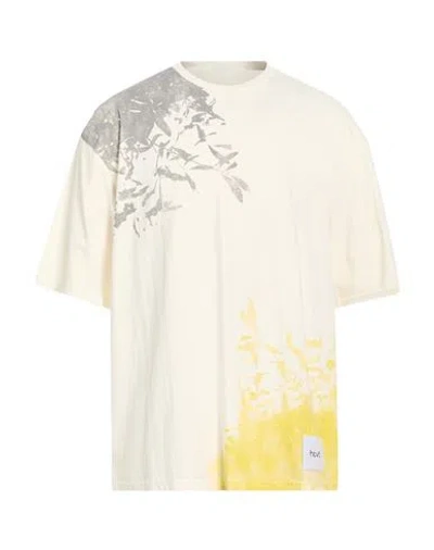 Hevo Hevò Man T-shirt Yellow Size L Cotton In Neutral