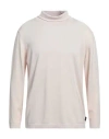 Hevo Hevò Man Turtleneck Light Pink Size L Wool, Cotton In Pink