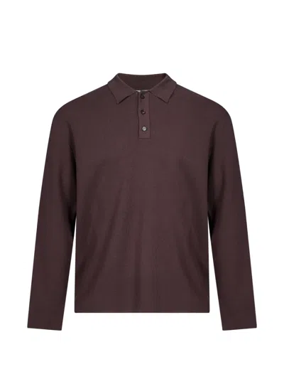 Hevo Margrande Long-sleeve Polo Sweater In Animal Print