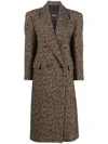 Hevo Martina Leopard-print Virgin Wool Coat In Brown