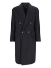 Hevo Hevò Man Coat Midnight Blue Size 40 Pure Virgin Wool Iws, Polyamide In Blue
