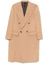 Hevo Cashmere Coat With Satin Lining In Neutrals