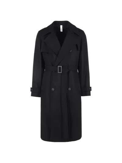 Hevo Melendugno Double-breasted Coat In Black