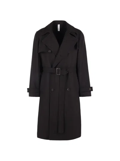Hevo Melendugno Double-breasted Coat In Brown