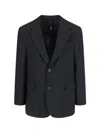 Hevo 'molfetta' Single-breasted Jacket In Black  