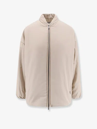 Hevo Monacomirante Nylon And Cotton Padded Jacket In Neutral