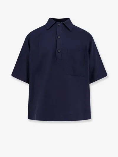Hevo Montursi Linen And Viscose Shirt In Blue