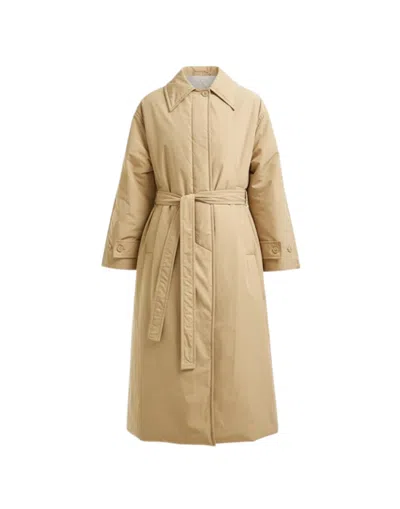 Hevo Moschella Oversized Trench Coat In Neutral