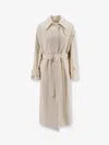 Hevo Moschella Wool Blend Coat In White