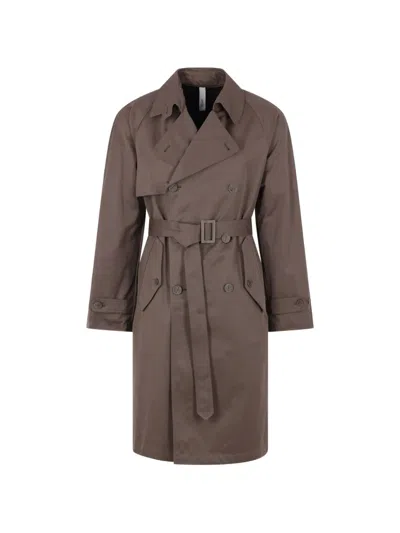 Hevo Motolese Trench Coat In Brown