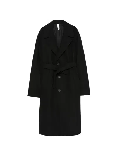 Hevo Ostuni Belted Coat In Black