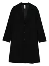 Hevo Ostuni Buttoned Coat In Black