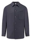 Hevo Bari Viscose Blend Shirt In Blue