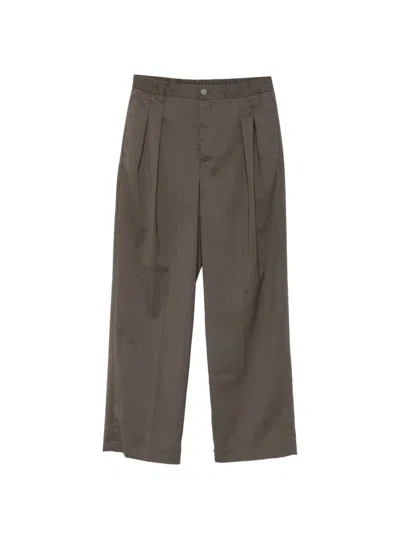 Hevo Pleated Elasticated-waist Trousers In Brown