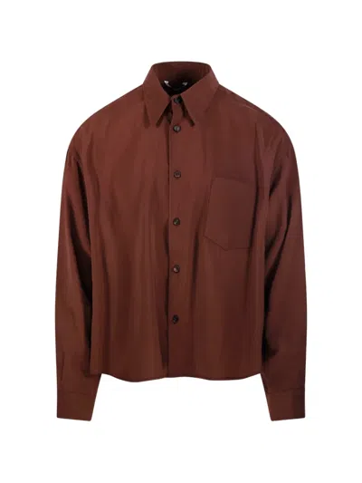 Hevo Pocket Shirt In Brown