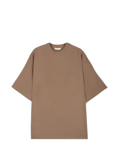 Hevo Ripalta Crew-neck T-shirt In Brown