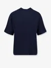 Hevo Ripalta T-shirt In Linen And Viscose Blend In Blue