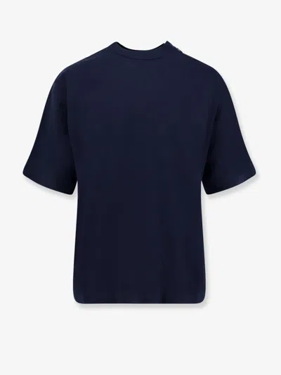 Hevo Ripalta T-shirt In Linen And Viscose Blend In Blue