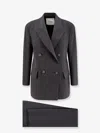 Hevo Rocchetta Double-breasted Wool Blend Suit In Gray
