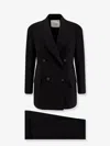 Hevo Rocchetta Wool Blend Double-breasted Suit In Black