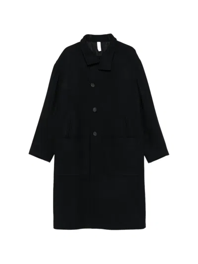 Hevo Savelletri Button-fastening Coat In Black