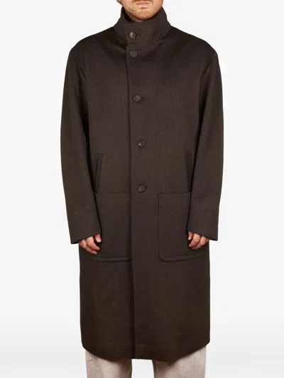 Hevo Savelletri Single-breasted Coat In Brown