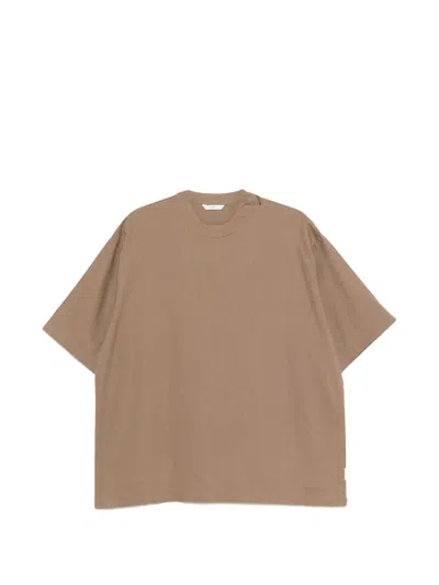 Hevo Shoulder-zip T-shirt In Brown