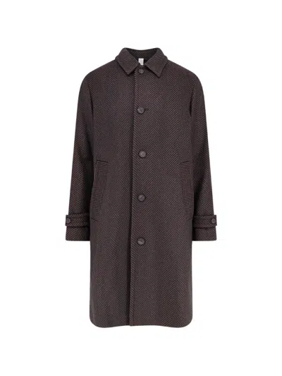 Hevo Single-breasted Trench Coat In Metallic