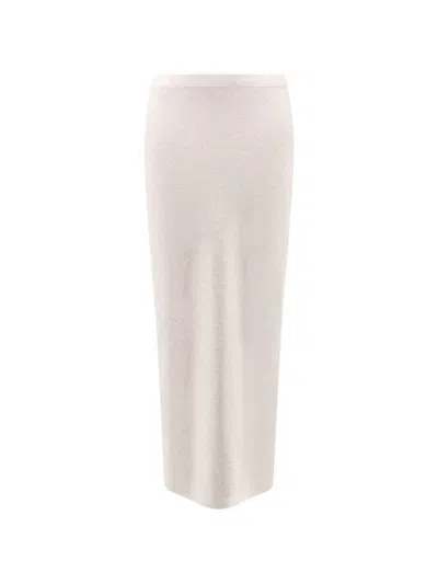 Hevo Slim-fit Long Skirt In White