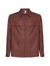 Hevo Specchiolla Flap-pocket Long-sleeve Shirt In Brown
