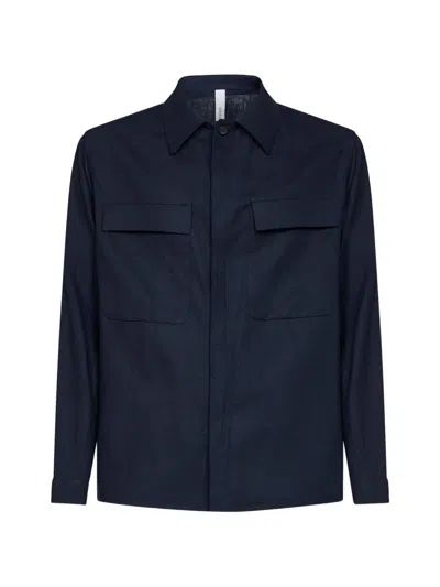 Hevo Specchiolla Flap-pocket Shirt In Blue