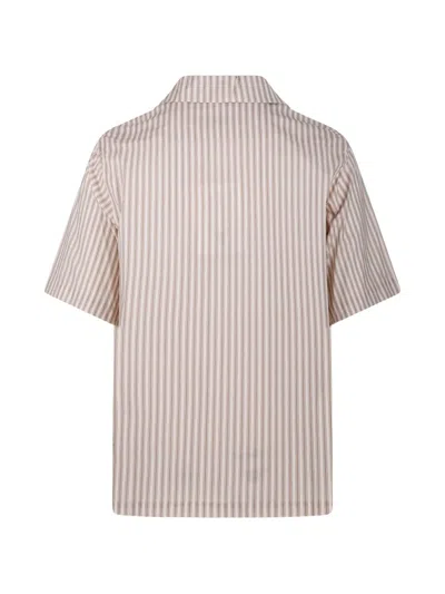 Hevo Striped Pocket Shirt In Neutral