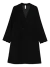 Hevo Surbo Buttoned Coat In Black